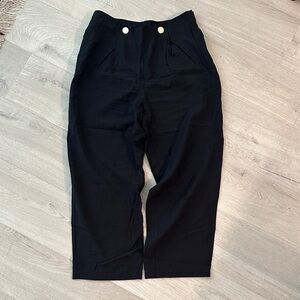 Mango Black Sailor Style Trousers